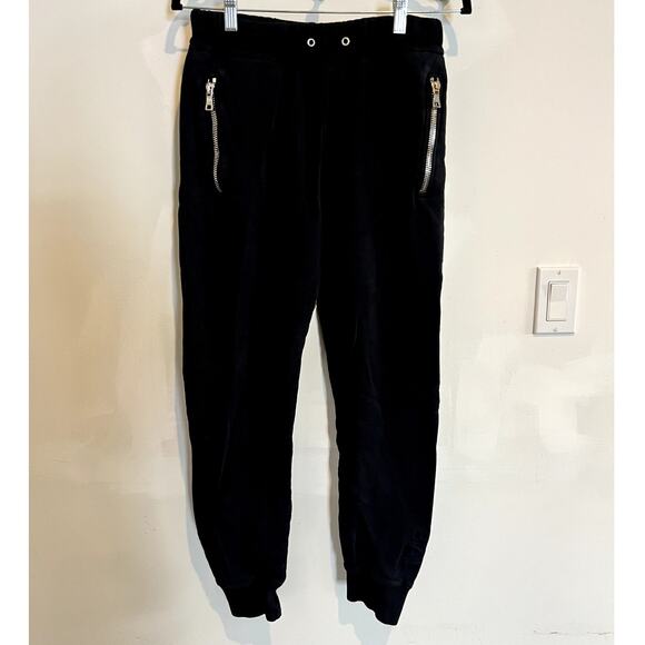 Balmain | Women's Zip Pocket Pull On Cotton Jogger Sweatpants Black Size Medium - Picture 3 of 11